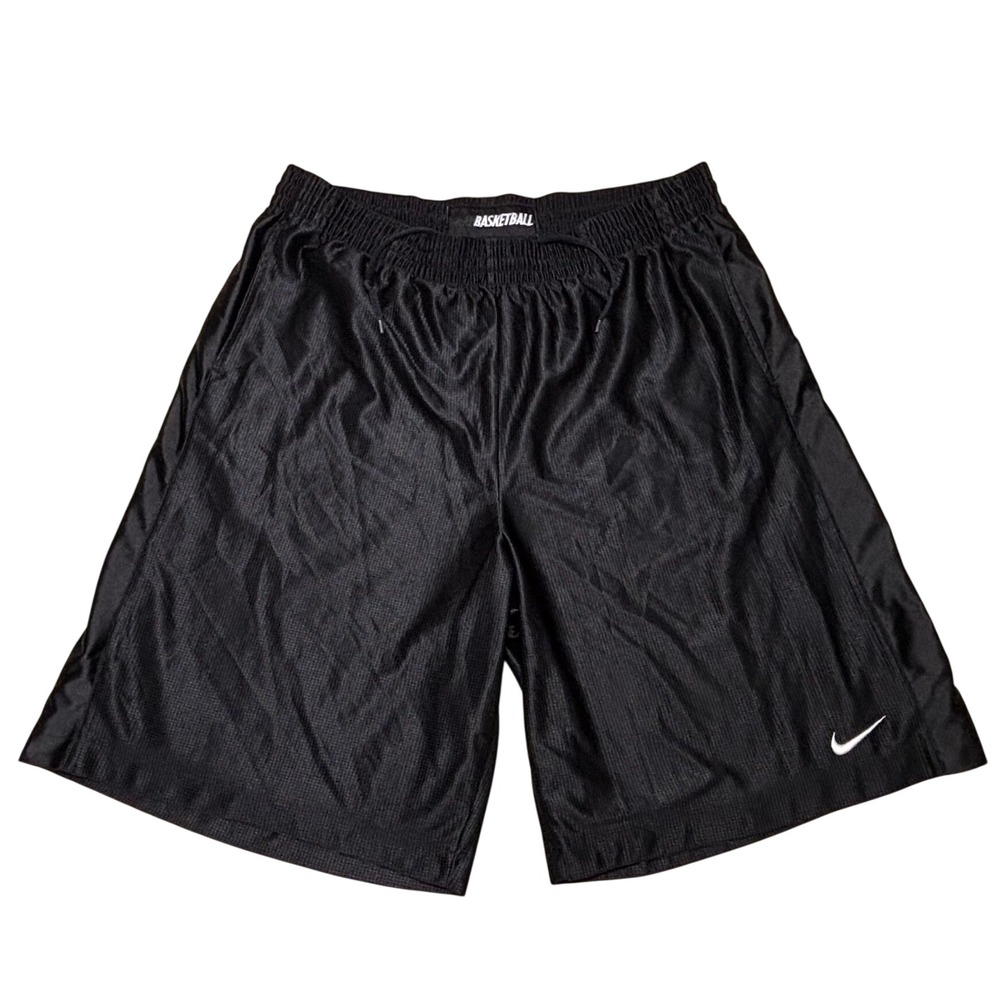 Nike Mens Basketball Shorts XXL Black Mesh Athletic 207630-012 Dazzle 10" Inseam
